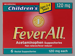 FEVERALL 120 MG SUPPOSITORY