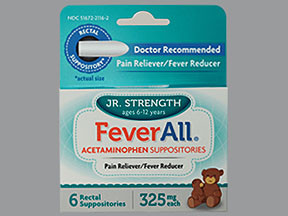 FEVERALL 325 MG SUPPOSITORY