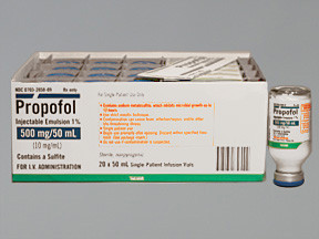 PROPOFOL 500 MG/50 ML VIAL