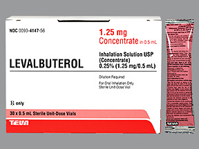 LEVALBUTEROL CONC 1.25 MG/0.5