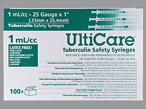ULTICARE TB SAFETY 1 ML 25GX1"