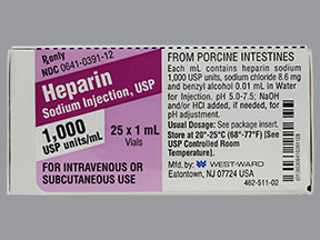 HEPARIN SODIUM 1,000 UNIT/ML VIAL