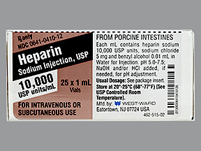 HEPARIN SODIUM 10,000 UNIT/ML VIAL