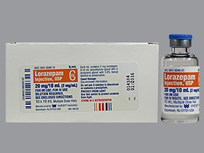 LORAZEPAM 20 MG/10 ML VIAL