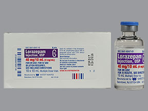 LORAZEPAM 40 MG/10 ML VIAL