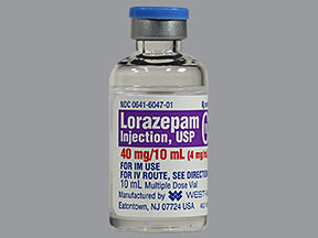 LORAZEPAM 40 MG/10 ML VIAL