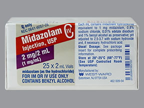 MIDAZOLAM HCL 2 MG/2 ML VIAL