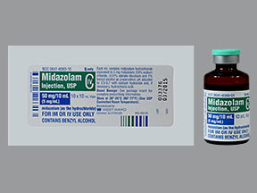 MIDAZOLAM HCL 50 MG/10 ML VIAL