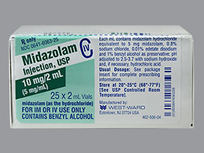 MIDAZOLAM HCL 10 MG/2 ML VIAL