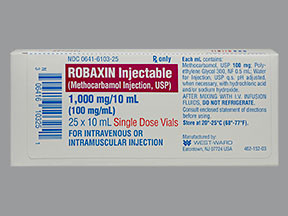 ROBAXIN 1,000 MG/10 ML VIAL