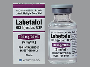 LABETALOL HCL 100 MG/20 ML VL