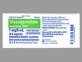 GLYCOPYRROLATE 1 MG/5 ML VIAL