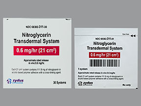 NITROGLYCERIN 0.6 MG/HR PATCH