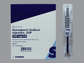 Enoxaparin 150 Mg/ml Syringe - Colorless Syringe Sandoz 00781365569